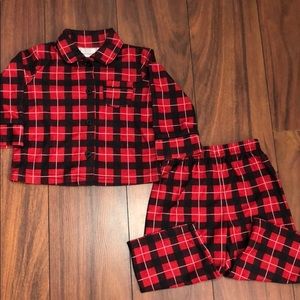 🛎Koala Kids Red Plaid Pajama Set (12 Months)